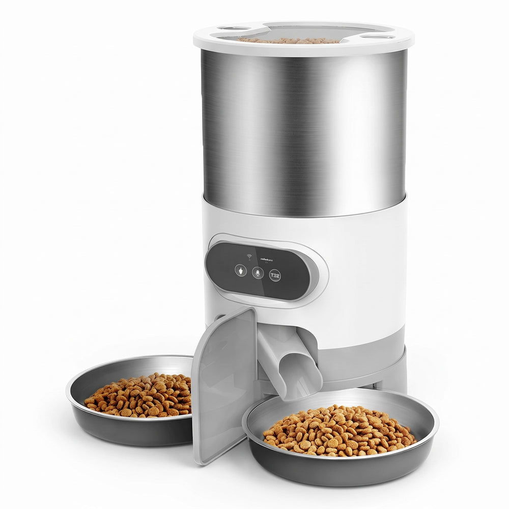 Comedero automático para gatos y perros – cuenco de acero inoxidable, 3 L / 4,5 L, opcional con app