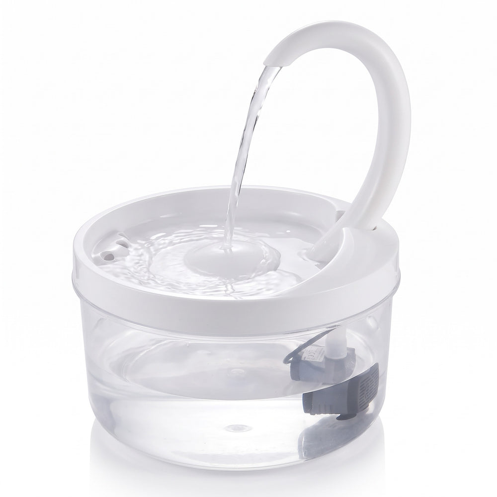 Fuente para gatos de 2 L con luz LED y filtro – bebedero silencioso para gatos y perros